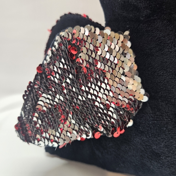 Fun Express Black & Red Dragon Plush With Two-Tone Red & Silver Flipping Sequins - Picture 7 of 9